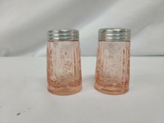 Pink Sharon Cabbage Rose Salt And Pepper Shakers