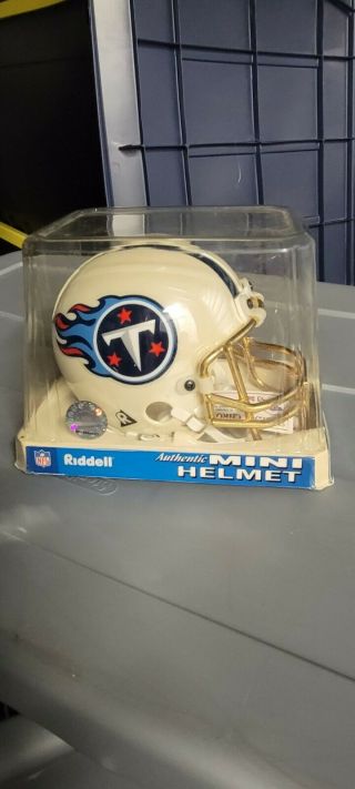 Nfl 24k Gold Plated Mini Helmet - Tennessee Titans