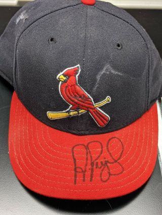 Albert Pujols Signed Game Hat 2006 St.  Louis Cardinals Signed Foundation