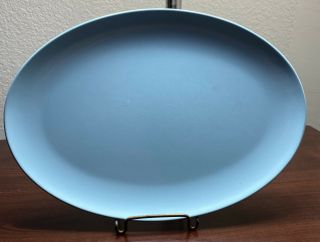 Vtg Aztec Miramar Melmac Turquoise Oval Melamine Serving Platter 10x7