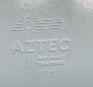 VTG Aztec Miramar Melmac Turquoise Oval Melamine Serving Platter 10X7 3