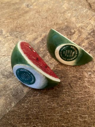 Arcadia Ceramics California Watermelon Salt and Pepper Shakers 3