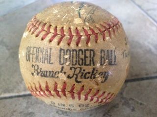 1950 Brooklyn Dodgers Spring Training Game Baseball Rare Branch Rickey Ball