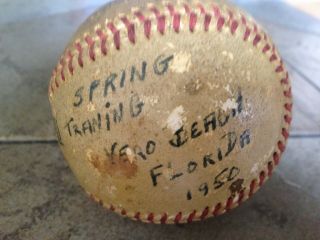 1950 Brooklyn Dodgers Spring Training Game Baseball RARE Branch Rickey Ball 2