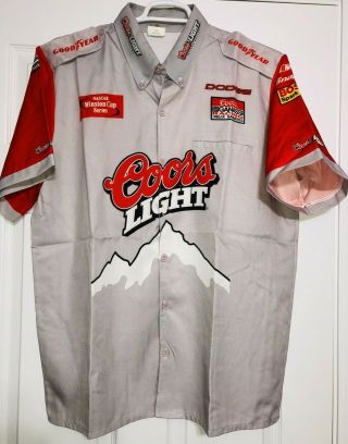Xl Sterling Marlin Coors Light Beer Racing Nascar Pit Crew Shirt Dodge Ganassi