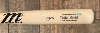 Yadier Molina Signed Game Model Bat St.  Louis Cardinals Mlb Hologram Holo L@@k