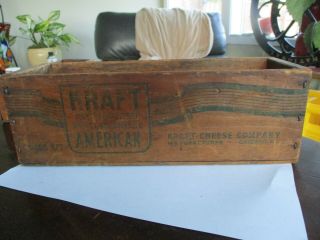 Vintage Wooden 5 Lb Kraft American Cheese Box
