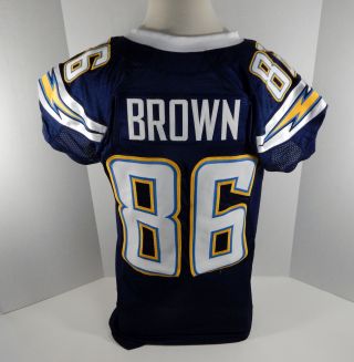 2010 San Diego Chargers Vincent Brown 86 Game Navy Jersey 741