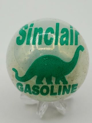Sinclair Gasoline Green Dinosaur Logo Pearl White Shooter Marble Collectible