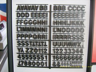 1 " Coca - Cola Black Menu Board Letters,  Numbers & Symbols Set