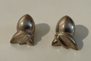 Vintage Patricia Von Musulin Sterling Clip - On Earrings Puffed 30 Grams 1”x1 ¼”