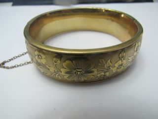 Vintage Victorian F.  M.  Co.  12k Gold Filled Hinged Bracelet 30 G.