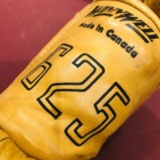 Rare Vintage 1960s Winnwell LARGE NUMBER 625 Model Pro Hockey Gloves - 627 5