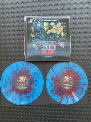 Waxwork Friday The 13th Part 3 3 - D Lenticular Blue W/ Red Splatter Soundtrack Lp