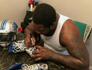 Detroit Lions Khaseem Greene 49 Game Worn Autographed/signed Under Armor Cleats