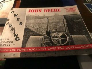1933 John Deere Power Farming With Greater Profit