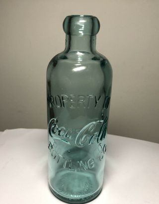Vintage 1997 Coca - Cola Co.  Hutchinson Bottling Co.  Bottle Blue Glass W/ Box