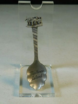 Mackinac Island Michigan Pewter Souvenir Spoon