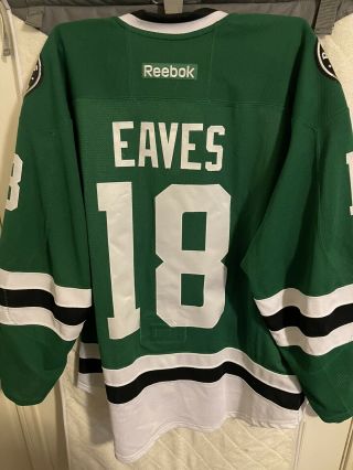 2014 - 15 Patrick Eaves Dallas Stars Game Issued Reebok Hockey Jersey Meigray