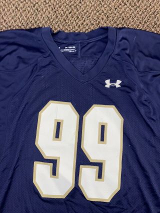 2019 TEAM ISSUED NOTRE DAME FOOTBALL UNDER ARMOUR PRACTICE JERSEY 99 2XL 2