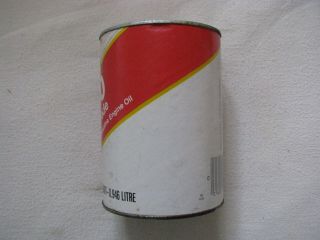 FULL Vintage Shell X - 100 Motor Oil Can One quart (paper) 2