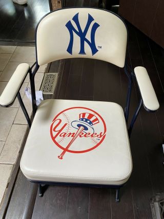Jose Molina Ny Yankees 2007 Stadium Game Locker Room Chair With Loa Steiner