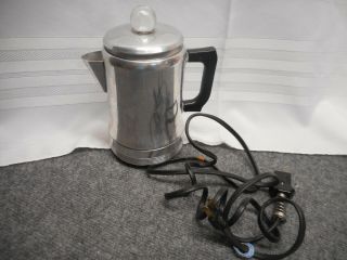 Vintage Empire Electric Coffee Pot Percolator 4 Cup Glass Knob 1801