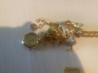 Kirks Folly Moon Flower Fairy Brooch Watch Necklace