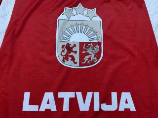 TACKLA 2008 IIHF Latvia Latvija Game Worn Ice Hockey Jersey Shirt Patch 14 3