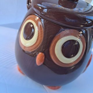 Mesa Ceramic Owl Sugar Bowl W/lid - Storage Jar Container Candy Holder - 4.  5 " Tall