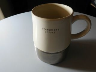 2004 Starbucks Stainless Steel Ceramic Coffee Mug Cup 14oz Great Gift