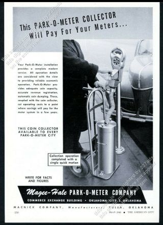 1946 Magee Hale Park O Meter Parking Meter Photo Vintage Trade Print Ad 3