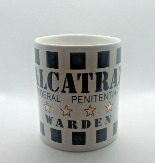 Alcatraz Federal Penitentiary Warden Souvenir Coffee Mug Black And White