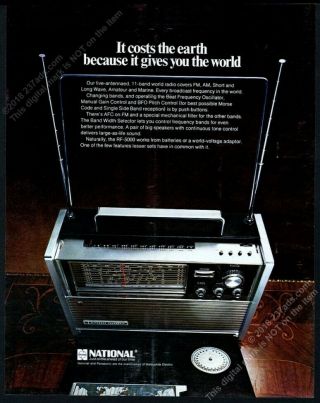 1970 National Panasonic Rf - 5000 Short Wave World Radio Photo Vintage Print Ad