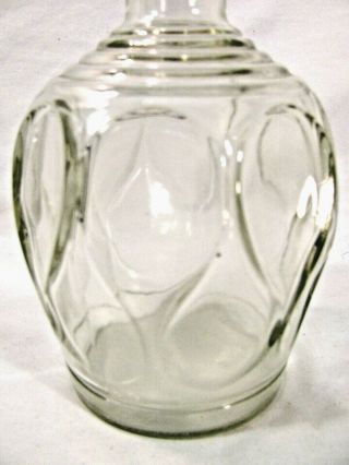 Vintage Art Deco Glass Decanter 9.  5 