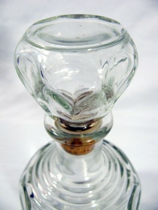 Vintage Art Deco Glass Decanter 9.  5 
