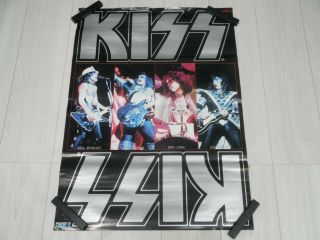 Kiss Polystar Promo Poster Japan Unfold Gene Simmons Paul Ace Eric Carr