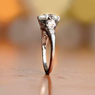 2.  10ct Diamond Victorian Edwardian Filigree Engagement Ring 14k White Gold Over