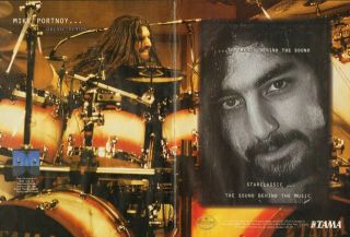 1997 2pg Print Ad Of Tama Starclassic Drum Kit W Mike Portnoy Of Dream Theater