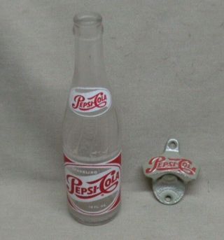 Vintage Pepsi Cola Bottle & Starr X Wall Mount Bottle Opener