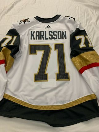 1st Away Game Jersey Of William Karlsson Vegas Golden Knights Vgk 71 W/coa