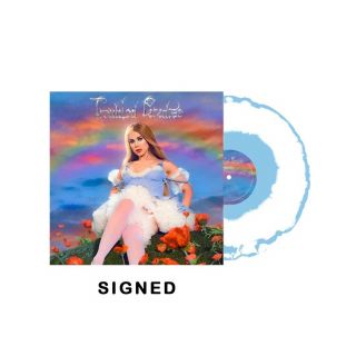 Slayyyter Troubled Paradise Signed Opaque White And Sky Blue Vinyl Lp