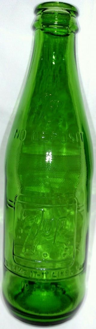 Vintage 7up Soda Pop Green Glass Bottle 10 Fl Oz Ndnr You Like It - It Likes You