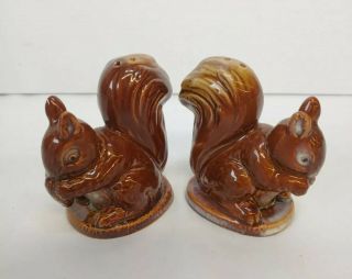 Vintage Squirrel Salt And Pepper Shakers Ceramic