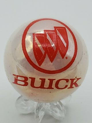 Buick Automobile Red Car Logo Pearl White Shooter Marble Collectible