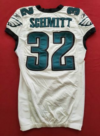 32 Owen Schmitt Of Philadelphia Eagles Nfl Locker Room Player Worn Jersey