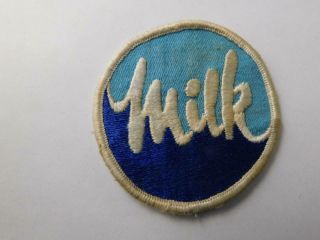Milk Dairy Farmer Advertising Vintage Hat Vest Patch Badge Collector