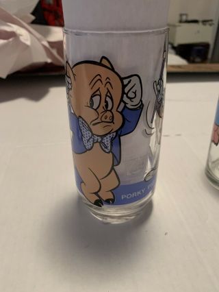 Vintage Looney Tunes Porky Pig Daffy Duck Bugs Bunny Pepsi Drinking Glass