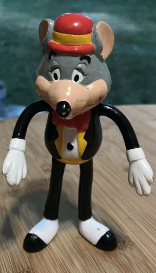Chuck E Cheese Poseable Action Figure 1992 Show Biz Pizza 5 3/4” Tall