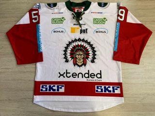 Frölunda Hc Sweden Game Worn Issued Ice Hockey Jersey Bauer L 59 Hjalmarsson